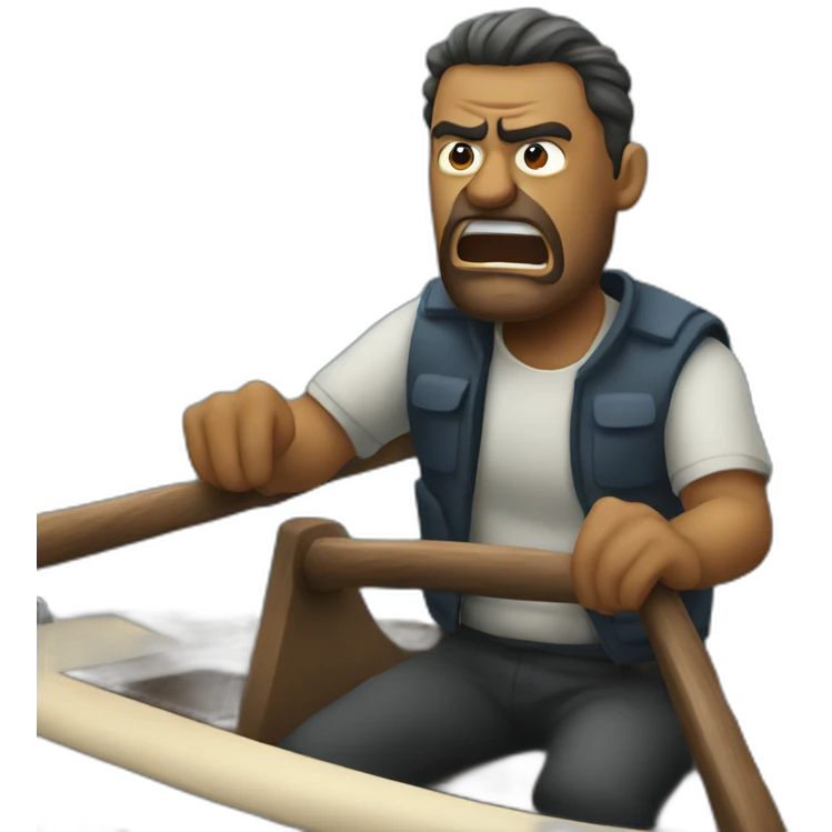 angry men on boats emoji