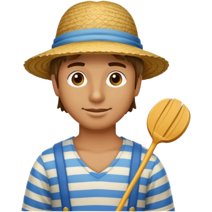 Gondolier striped shirt emoji