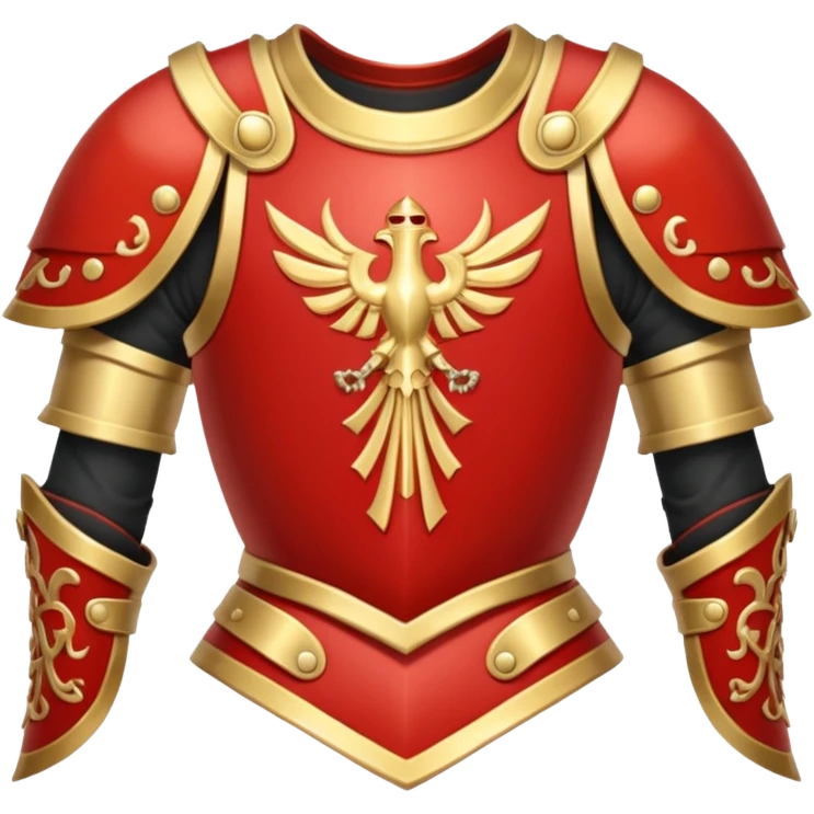 gold-red cuirass + twin blades. negative : characters emoji