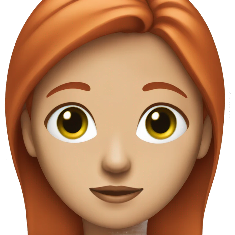 Red hair tall girl with one brown eye and one green eye emoji