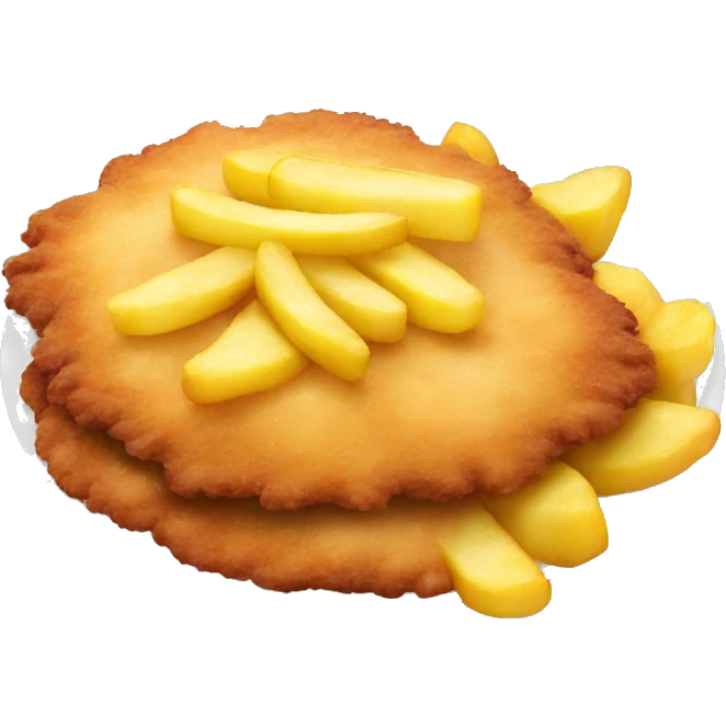 Schnitzel mit Pommes emoji