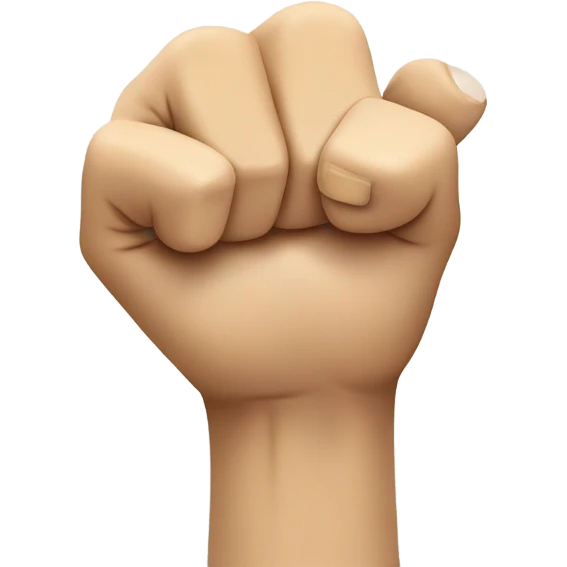 a fist facing up with index finger up emoji