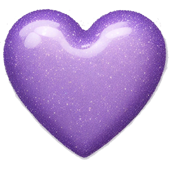 Pastel Purple Glitter Heart emoji