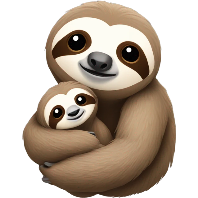 Sloth holding a baby emoji
