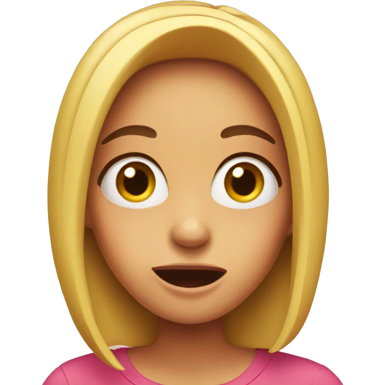 Surprised girl emoji