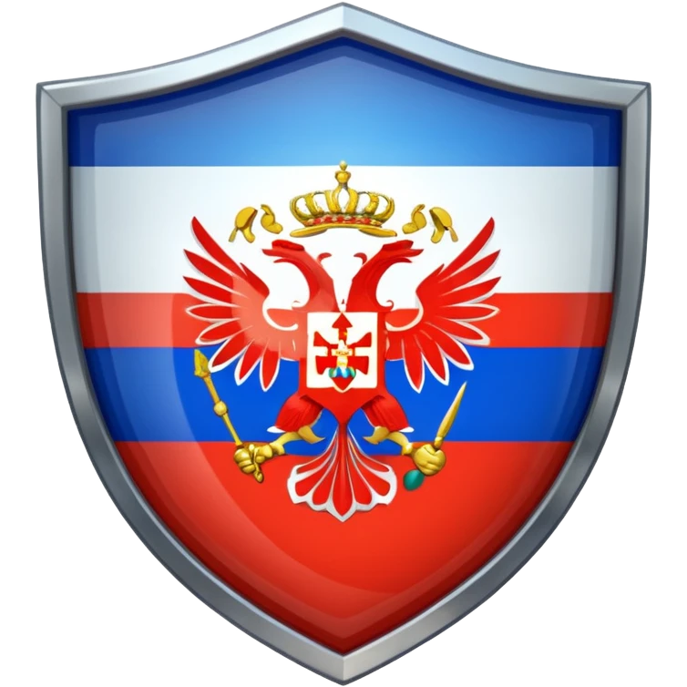 щит на котором изображен российский флаг emoji