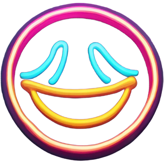 Juicy booty neon sign style emoji