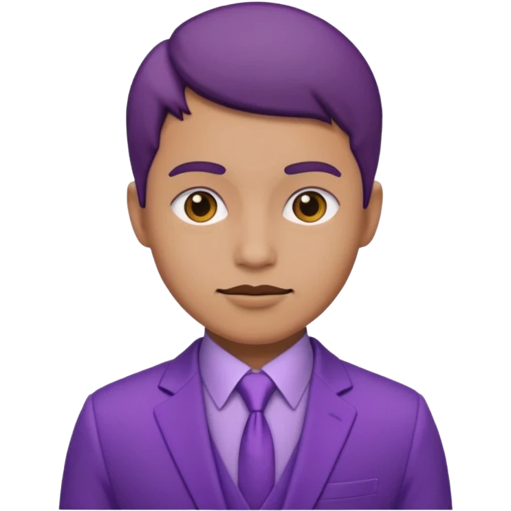 purple  suit emoji