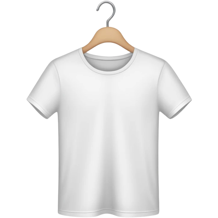 white T-shirt on a hanger, simple, modern, smooth contours, fresh look emoji