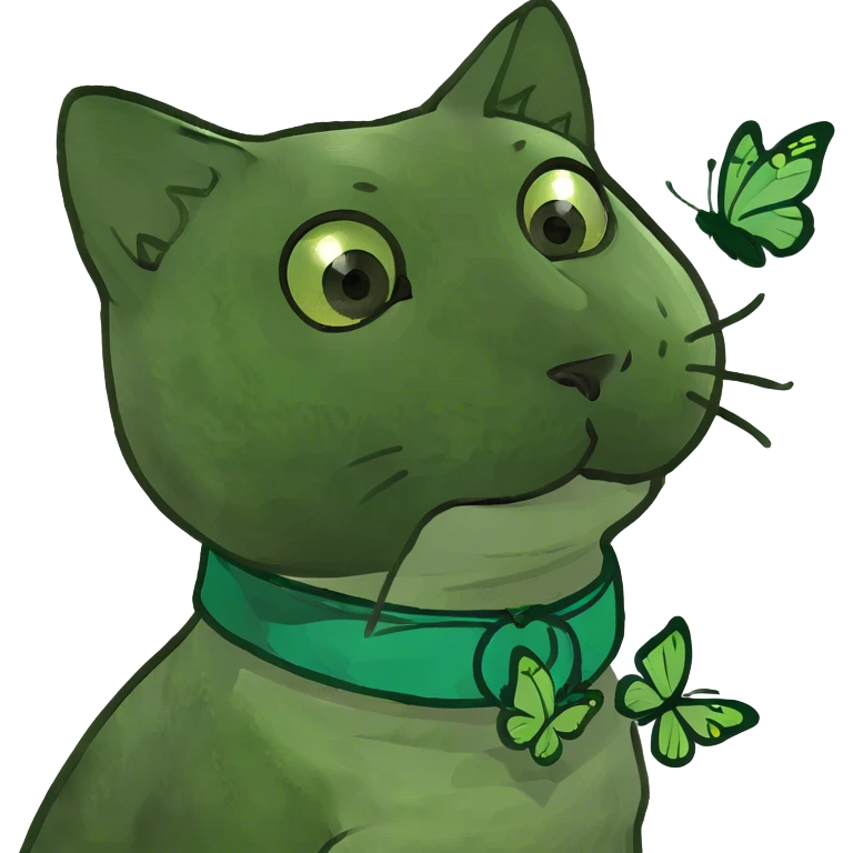 Cat with butterflies  emoji