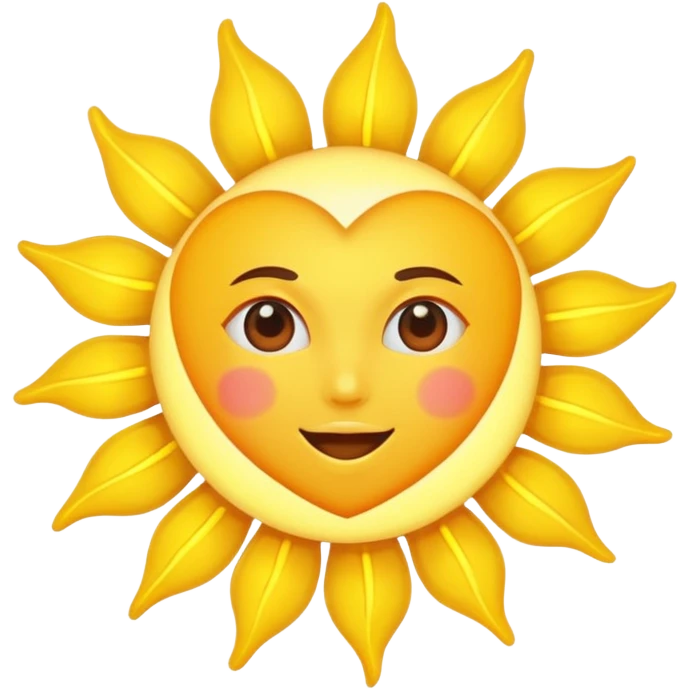 heart sun vibes emoji