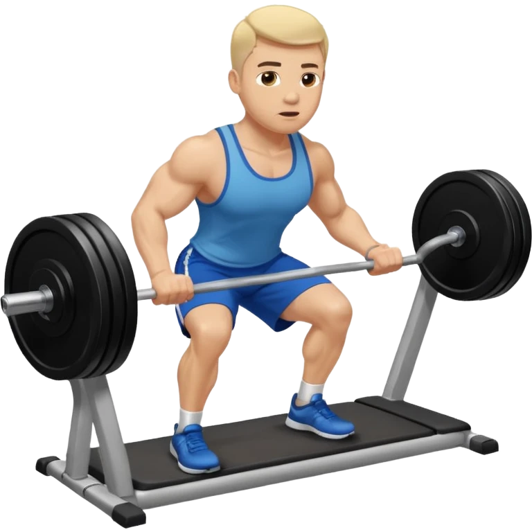 ligth man exercising on the gym emoji