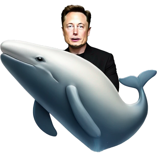 Elon musk with a whale emoji
