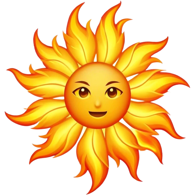Sun blossom firestorm emoji
