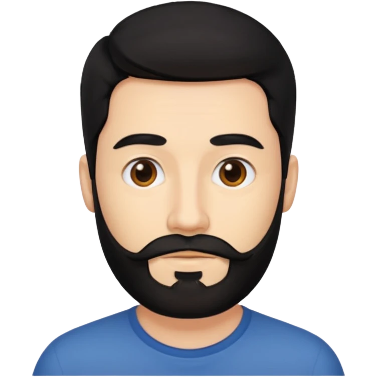 35 yaş hafif sakallı siyah saç beyaz ten erkek emoji