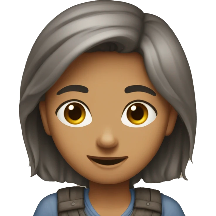 Голубоглазая девочка с коричневыми волосами  emoji