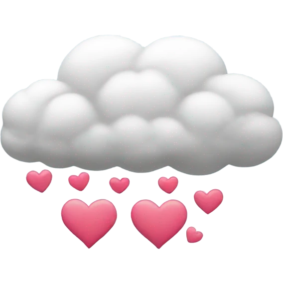 cloud emoji with hearts emoji