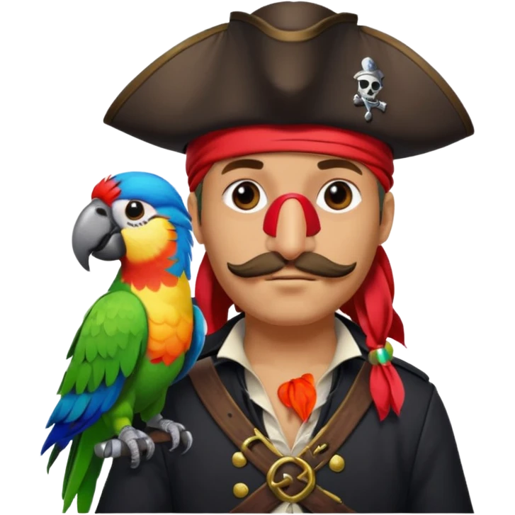 pirate and parrot emoji