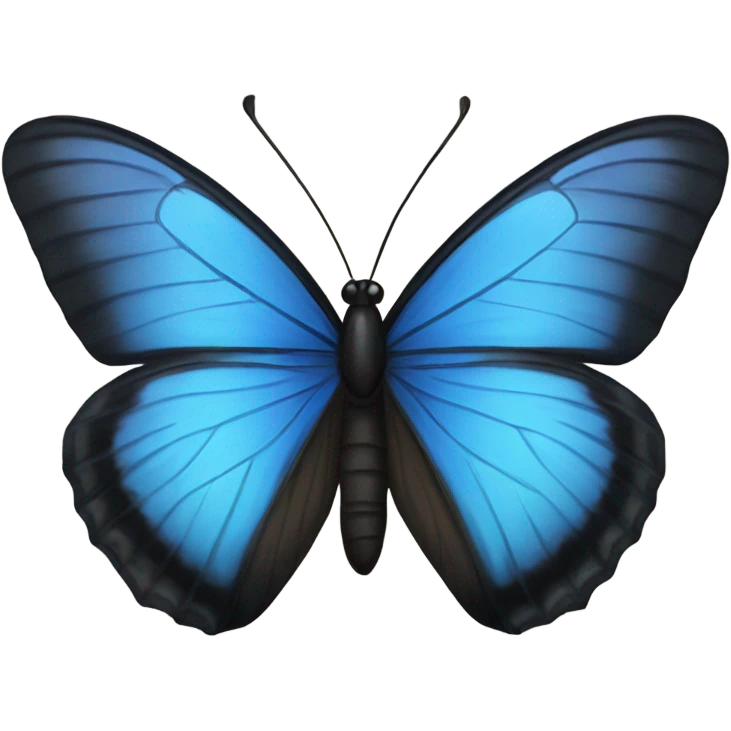 Blue and black butterflies  emoji