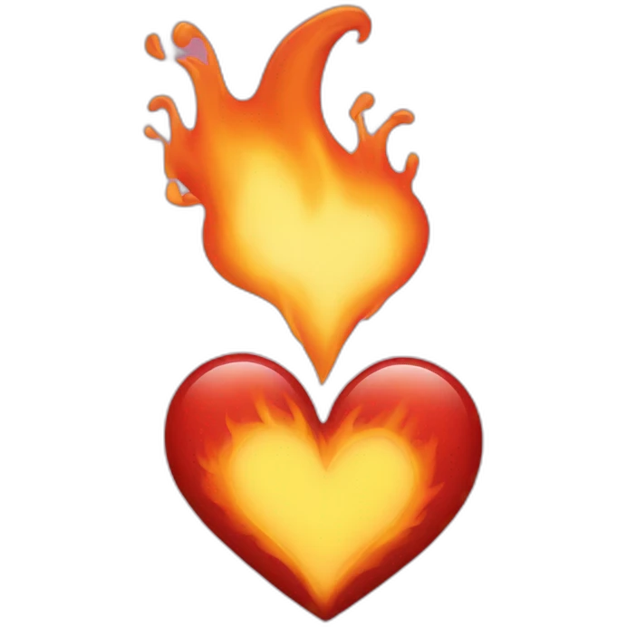 burning heart love emoji