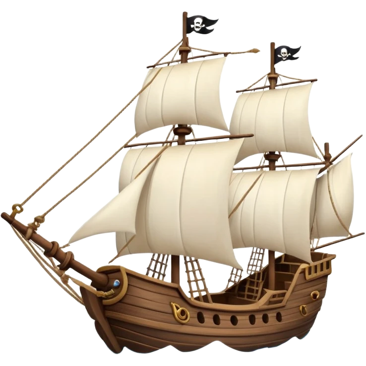 white pirate ships emoji
