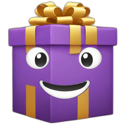 gift box with smile emoji