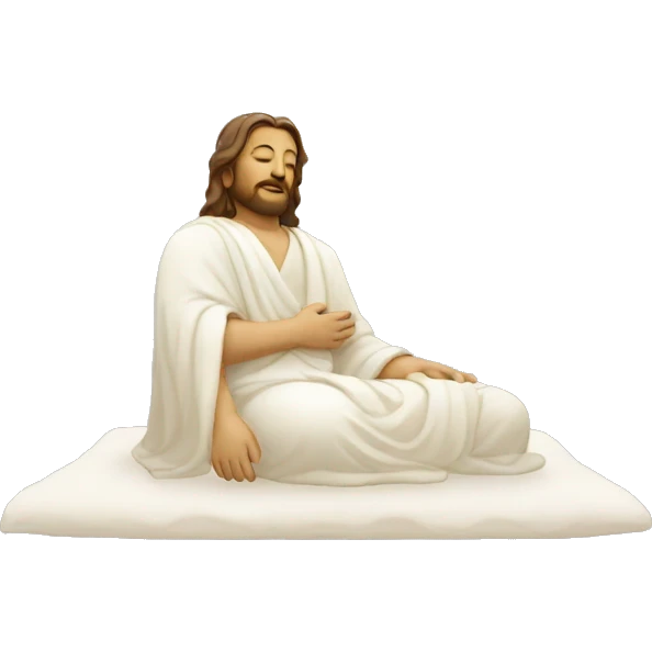 jesus budha sleep pose emoji