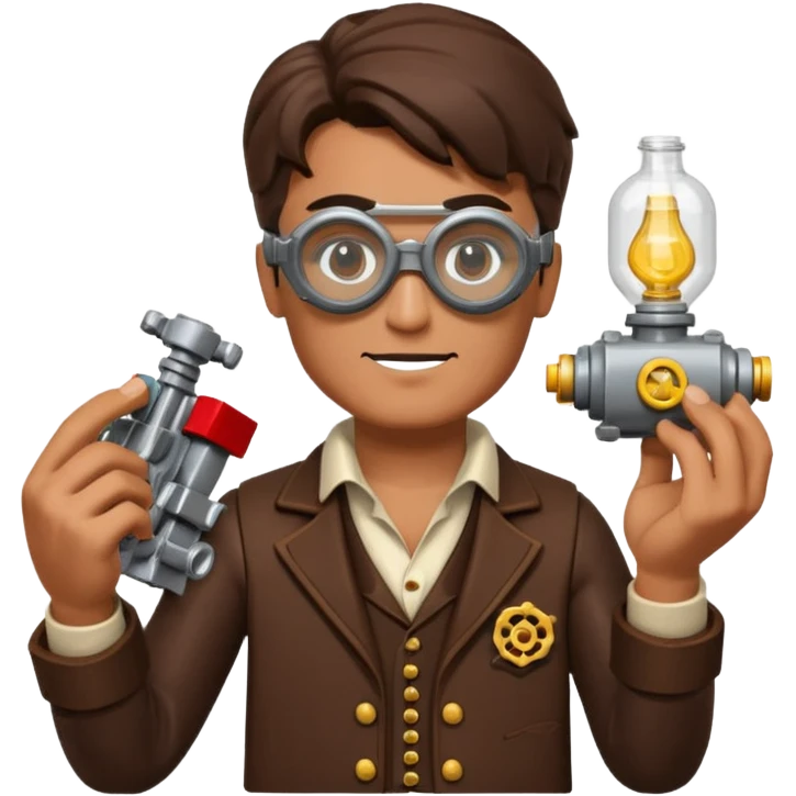 Steampunk Inventor lego emoji