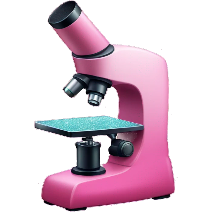 Pink ombre microscope with GLITTER emoji
