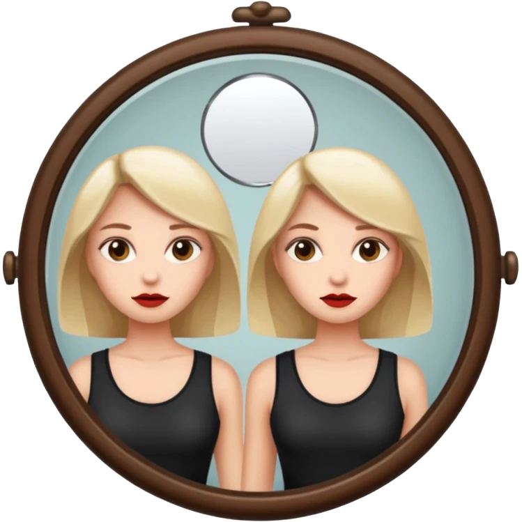 killer in mirror behind woman emoji