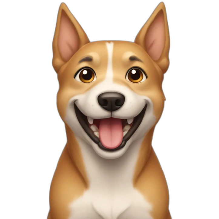PERRO SONRIENDO emoji