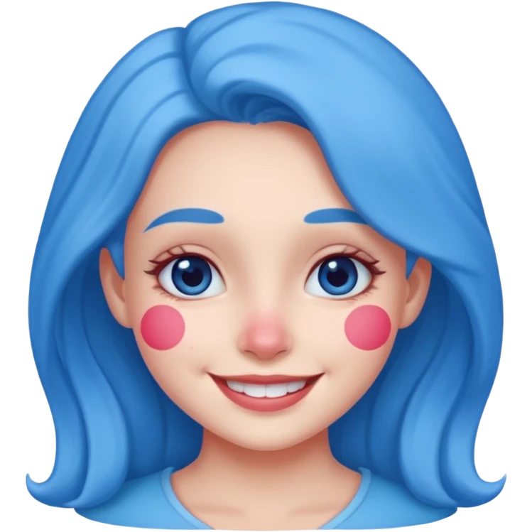 Blue skinned girl emoji