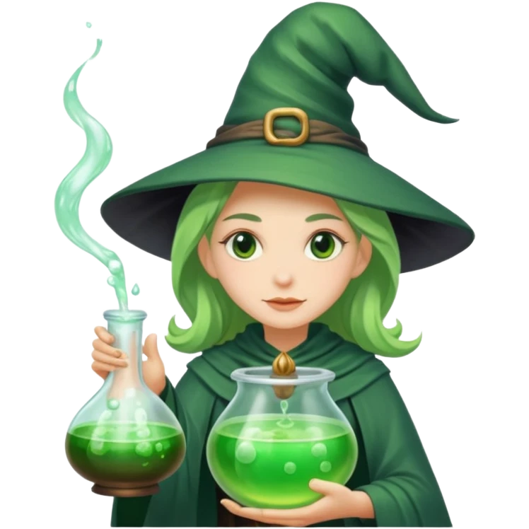 green witch cooking potion emoji