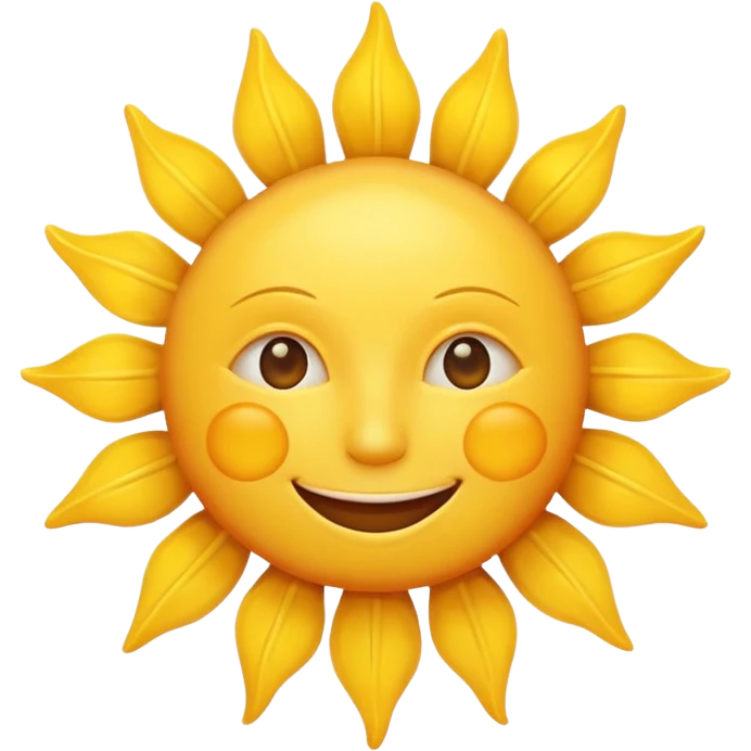 smiling sun emoji, simple, cheerful emoji