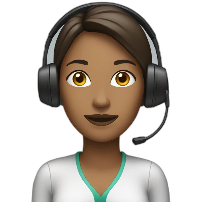 woman with headset emoji