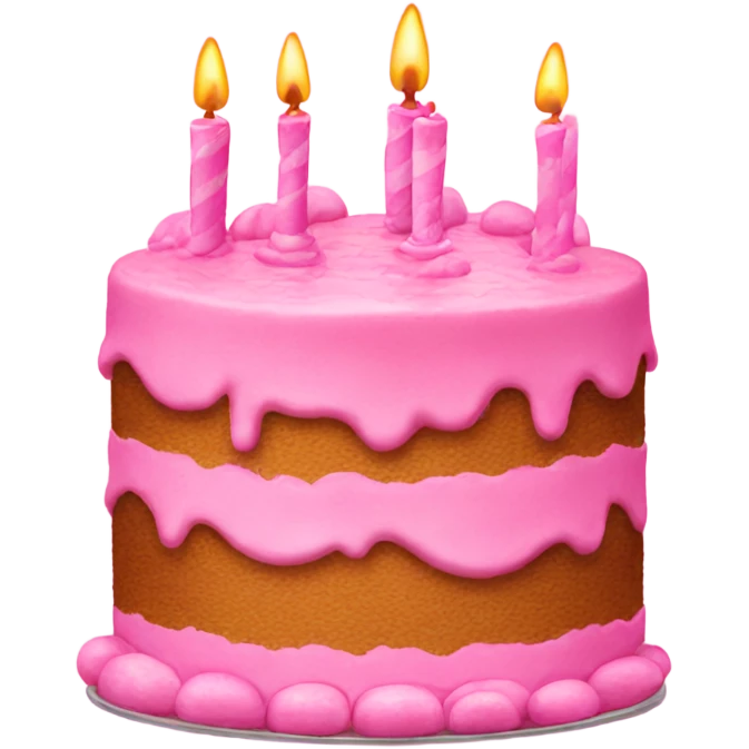 pink birthday cake emoji