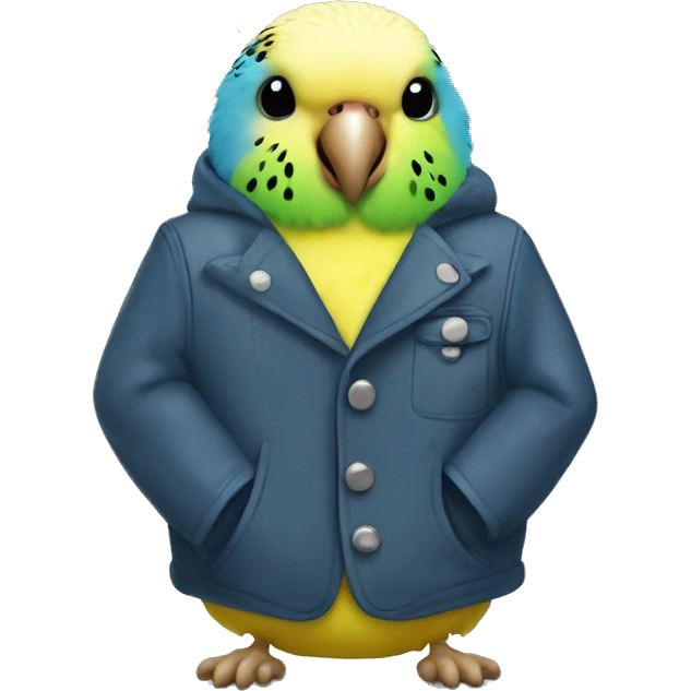 Budgie in a jacket emoji