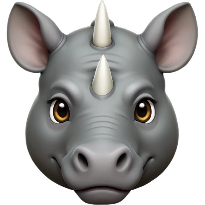 cinematic-noble--rhinoceros-portrait-emoji,slate-grey-hide-poised-and-regal,-with-a-massive,-powerful-build-and-a-thick,--deep-set-soulful-piercing-eyes,-simplified-yet-sharp-and-sophisticated-features,-highly-detailed,-large-black-eyes, white horn, front facing emoji