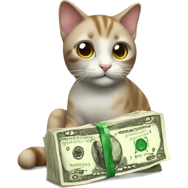 Cat with money emoji