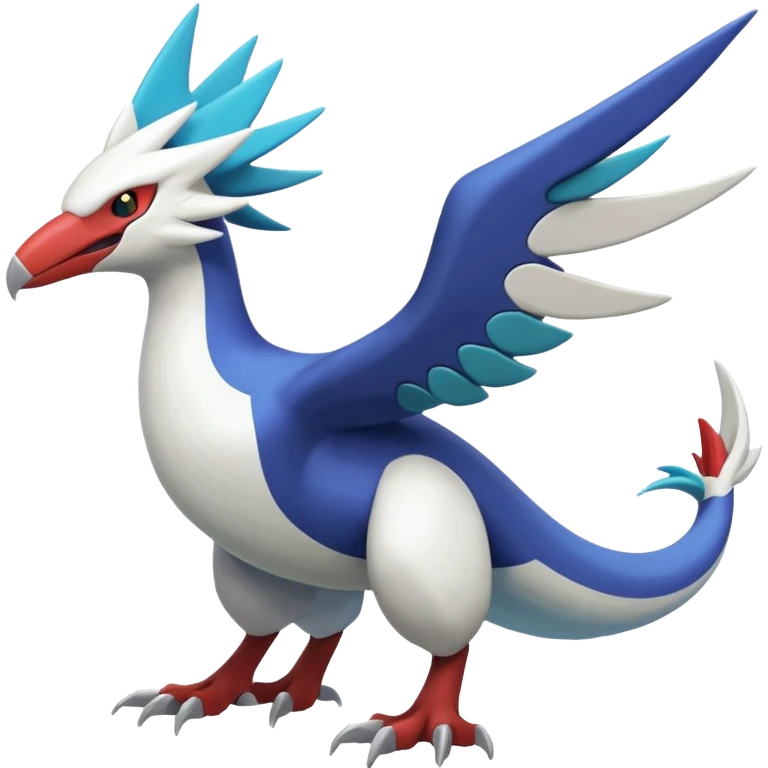 Silvally-Latios-Latias-Lugia-Nargacuga-Noivern-fusion-Fakémon-Pokémon-creature (full body) emoji