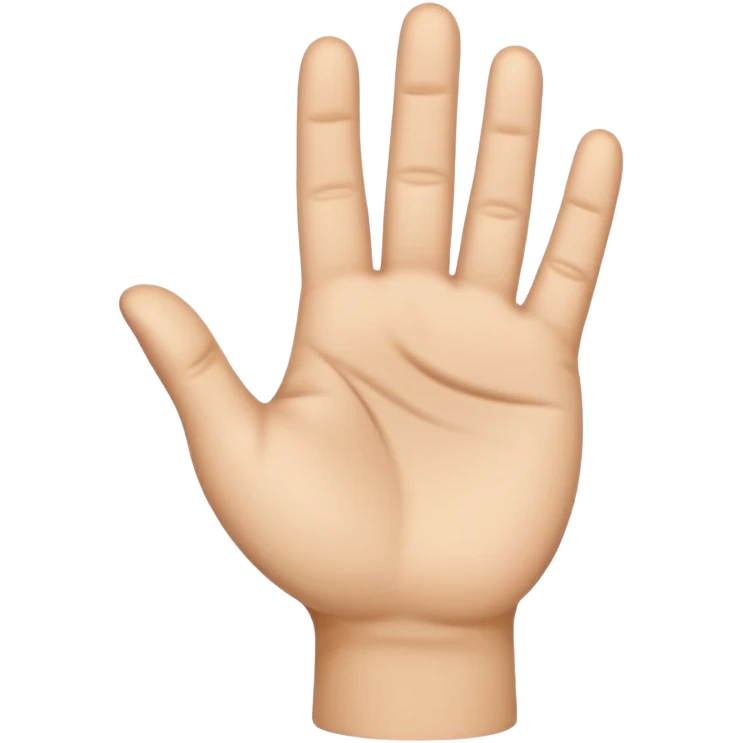  Create a emoji of an open hand but keep the thumb and little finger closed inward emoji