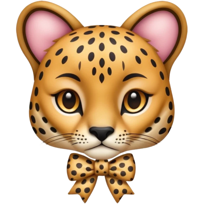 Cheetah with a bow emoji