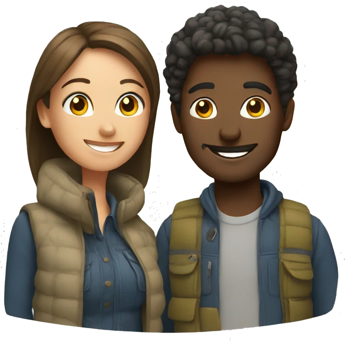 couple enjoying outdoors together emoji