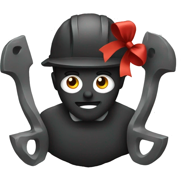 Coal with a bow emoji