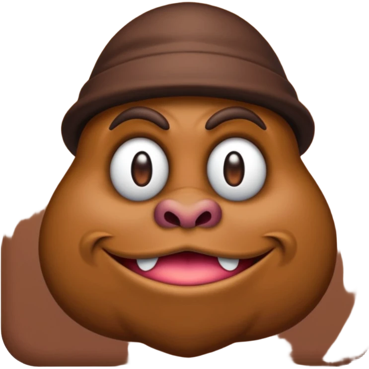 Ken Carson as a Goomba, bold and colorful, i-emoji style emoji