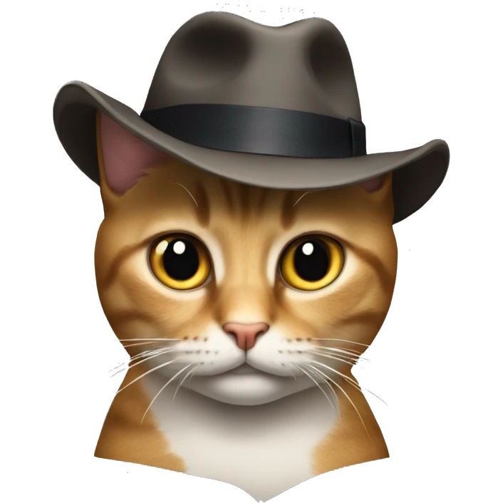 cat with fedora hat said NO! emoji