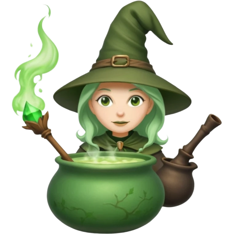 green witch cooking potion emoji
