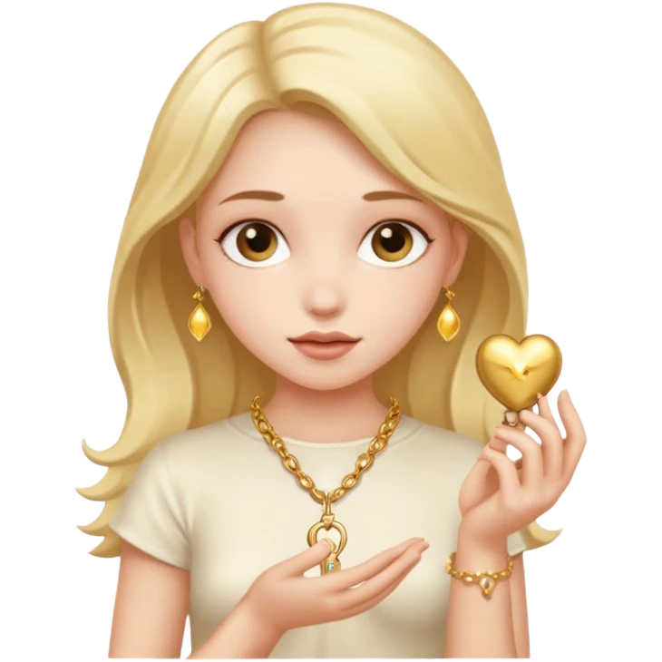 girl naked with charm emoji
