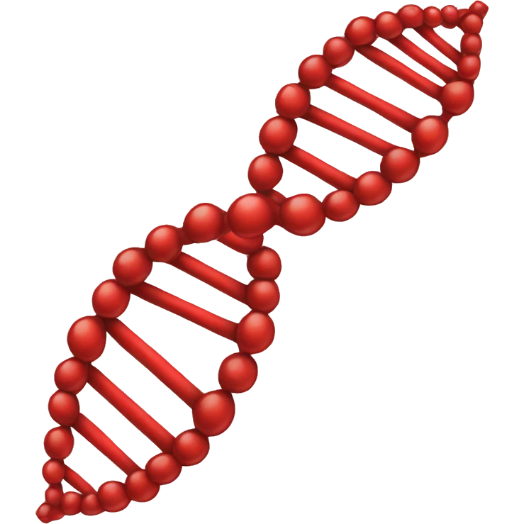 red dna strand emoji