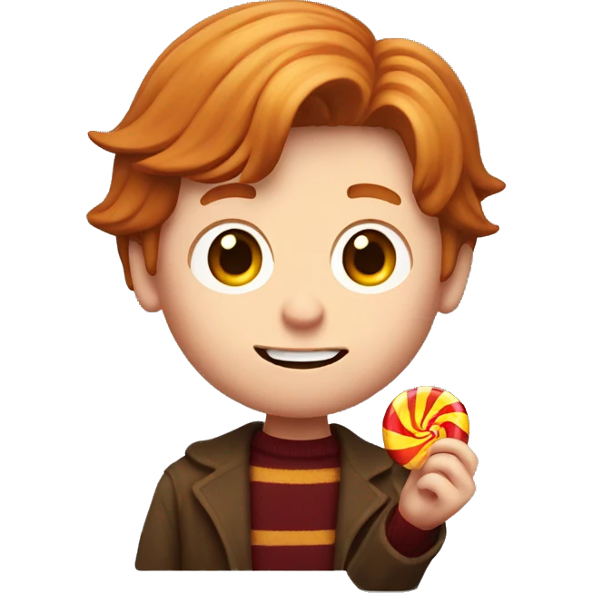 Ron Weasley holds a candy in his hands emoji